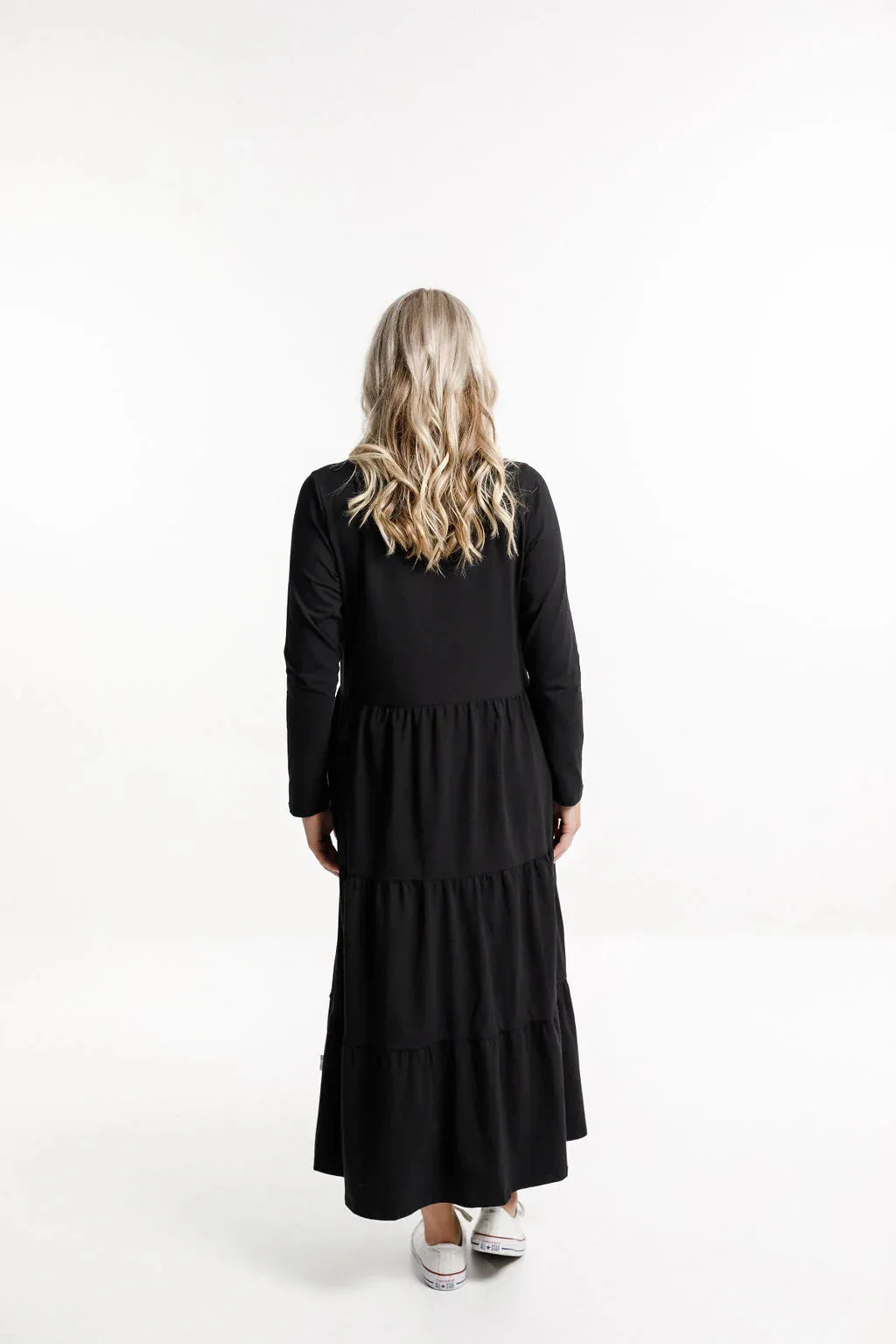 L/S Kendall Dress | Black | Homelee