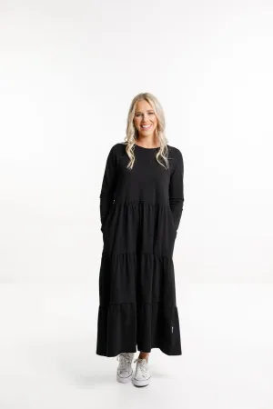 L/S Kendall Dress | Black | Homelee