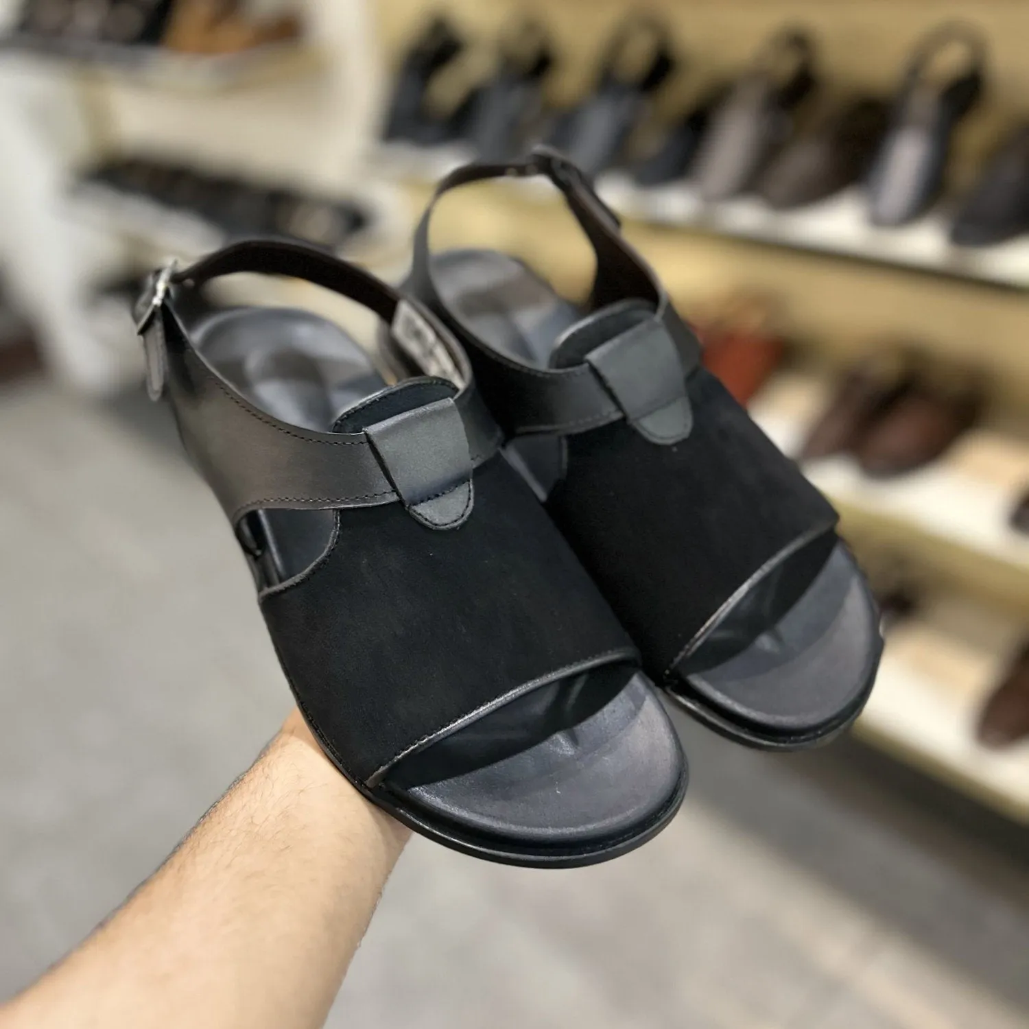 LS Pure leather Handmade Black Knight Sandal - TM 343 BLK