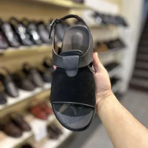 LS Pure leather Handmade Black Knight Sandal - TM 343 BLK