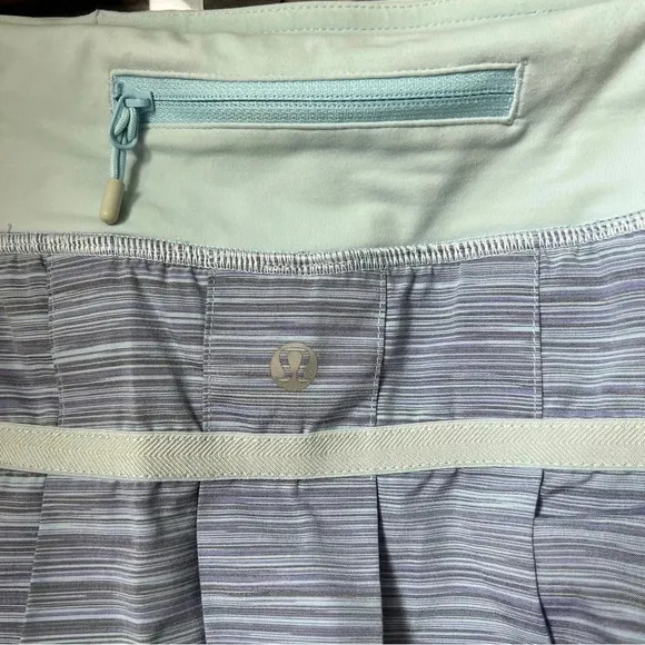 Lululemon Pace Setter skirt pleated skort shorts periwinkle pockets tennis