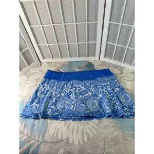 Lululemon Run In The Sun Skirt SkortBeachy Floral White Porcelaine / Porcelaine