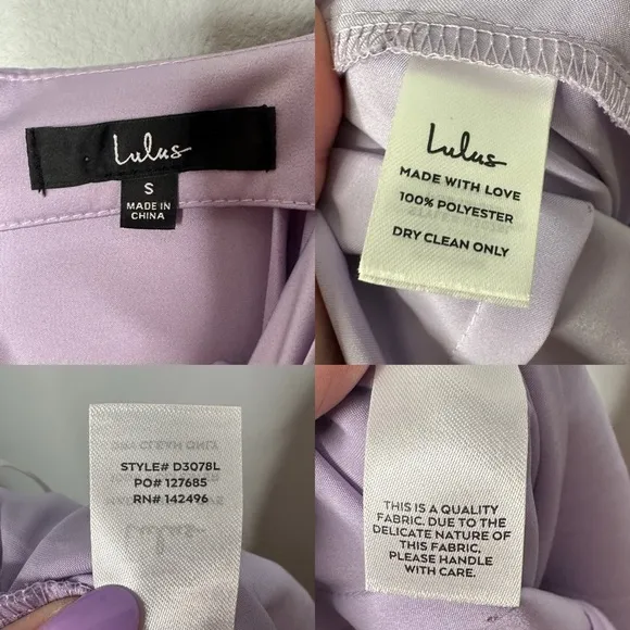 Lulu's Hollywood Woman Lilac Satin Midi Slip Dress Size S