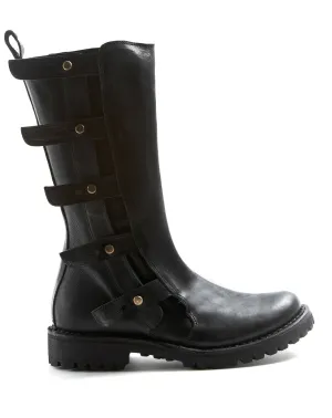 M-ECSTA Black Leather Boots