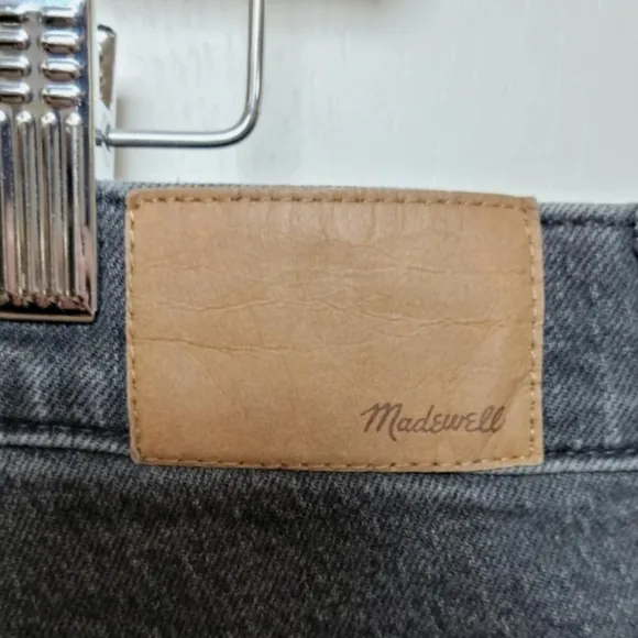 Madewell Black Perfect Vintage Distressed Straight High Rise Jeans Size 33