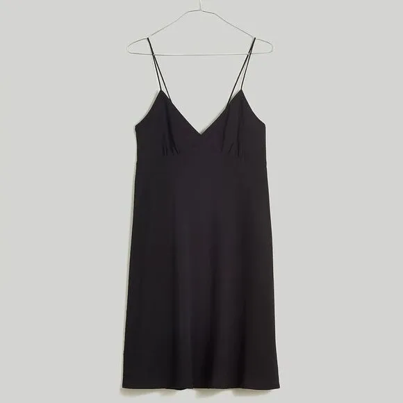 Madewell NWT Layton Mini Slip Dress Size 6 in True Black