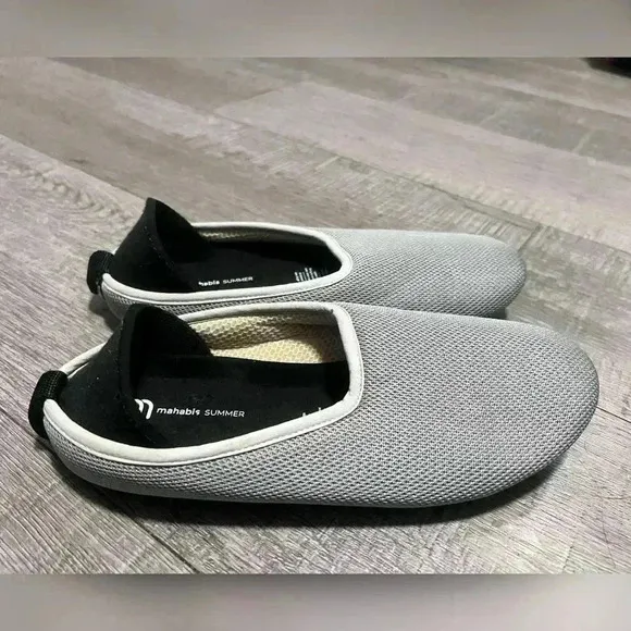 Mahabis Flow Summer Grey Slipper Shoe Size 7.5