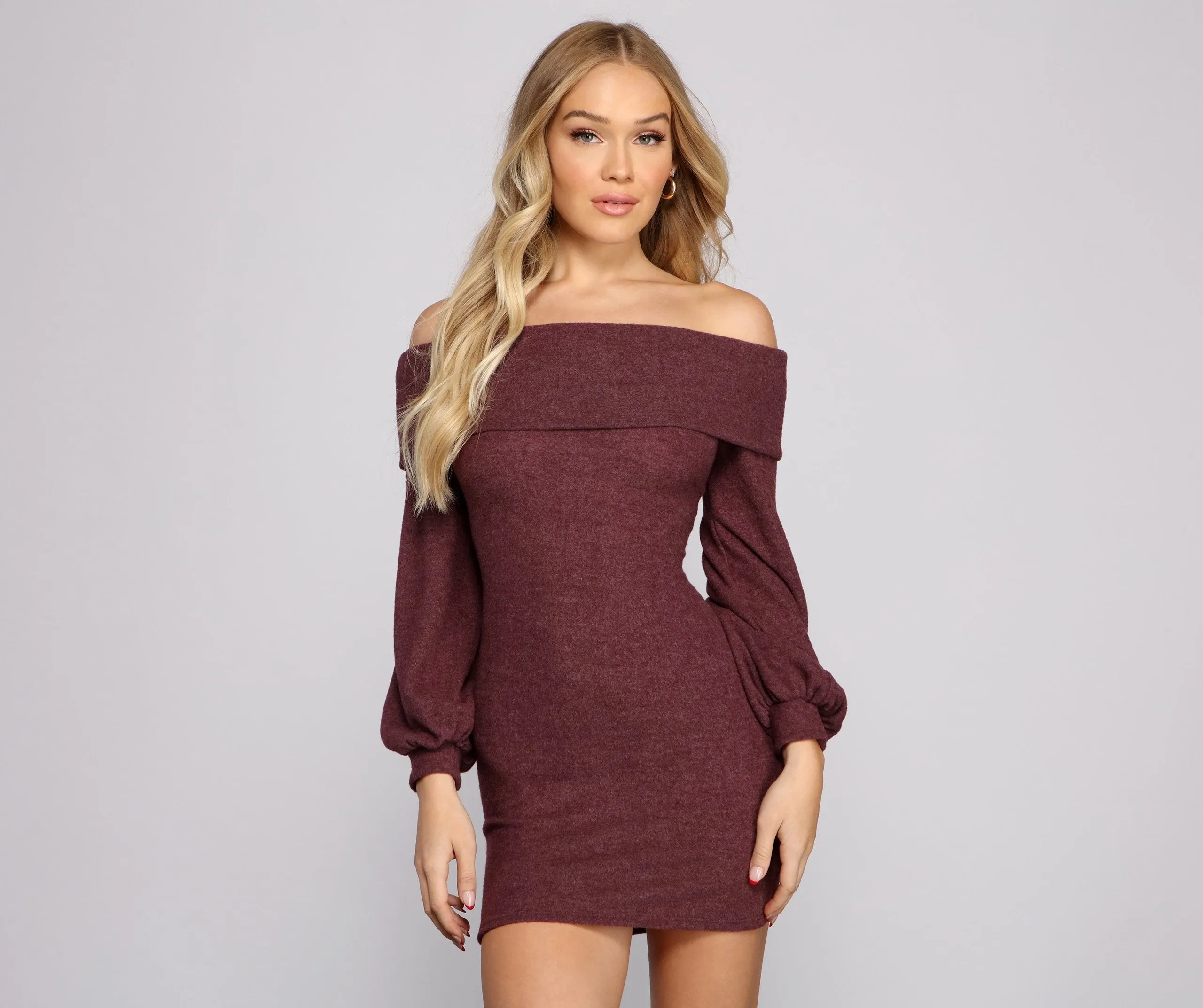 Major Crush Stylish Cozy Mini Dress