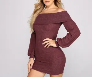 Major Crush Stylish Cozy Mini Dress