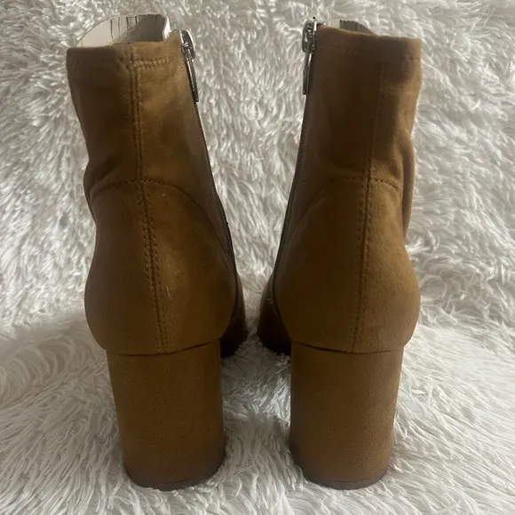 MARC FISHER DYVINE FAUX SUEDE ANKLE BOOTS