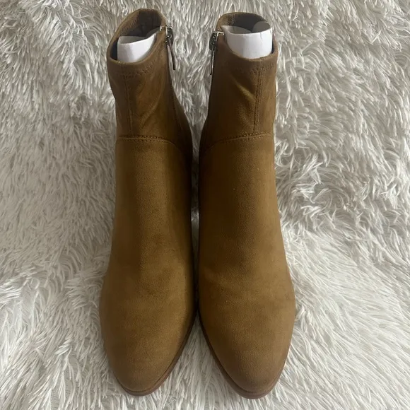 MARC FISHER DYVINE FAUX SUEDE ANKLE BOOTS