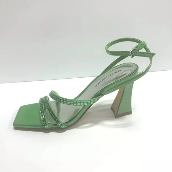 Marc Fisher Womens Zalay Sandal Green Size 6.5 M