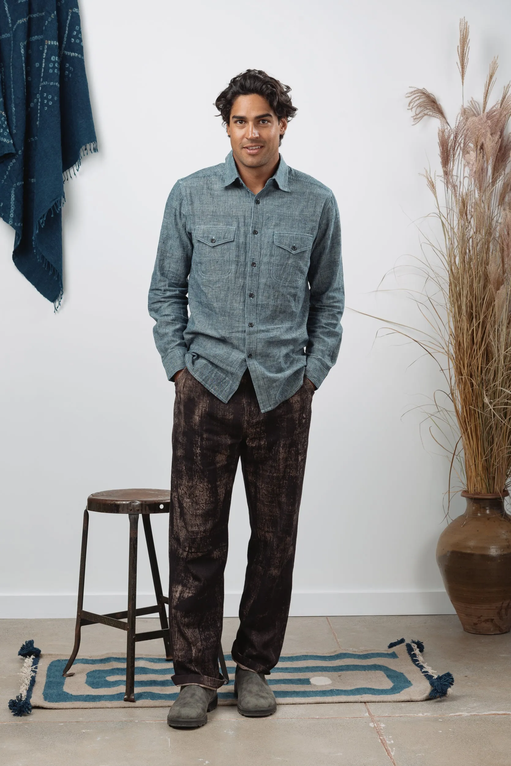 Mazadoor Work Shirt in Chambray