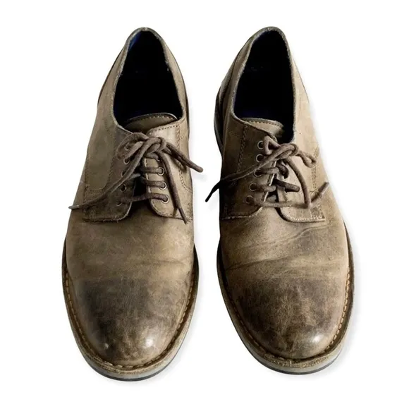 Men's Cole Haan Centre Street Gray Oxford Size 8.5M distressed leather