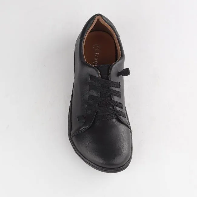 Men's Elastic Lace barefoot sneaker with Removable Footbed in Black - 12749