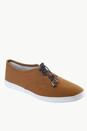 Men's Elastic Tassel Brown Boat Shoes