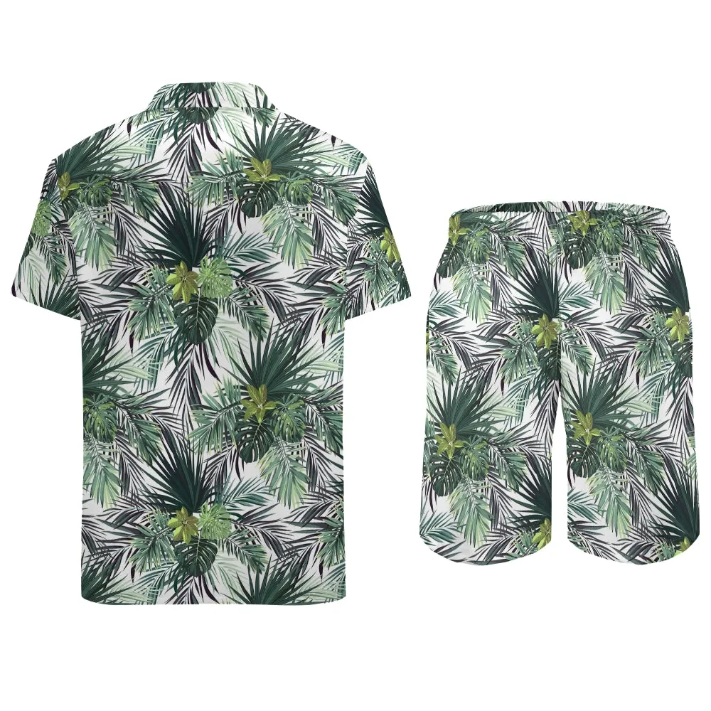 Men's Hawaiian Print Two-Piece Suit 2405002092