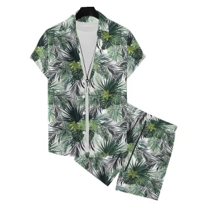 Men's Hawaiian Print Two-Piece Suit 2405002092