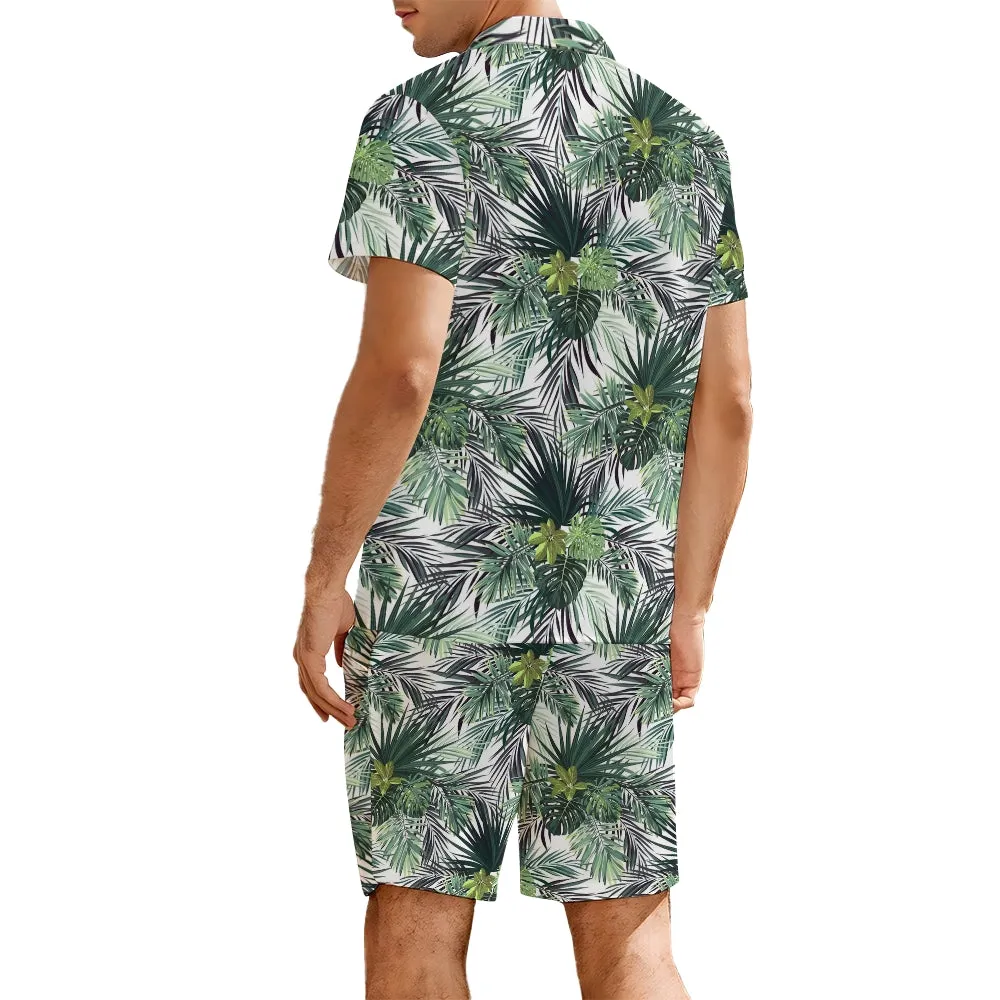 Men's Hawaiian Print Two-Piece Suit 2405002092