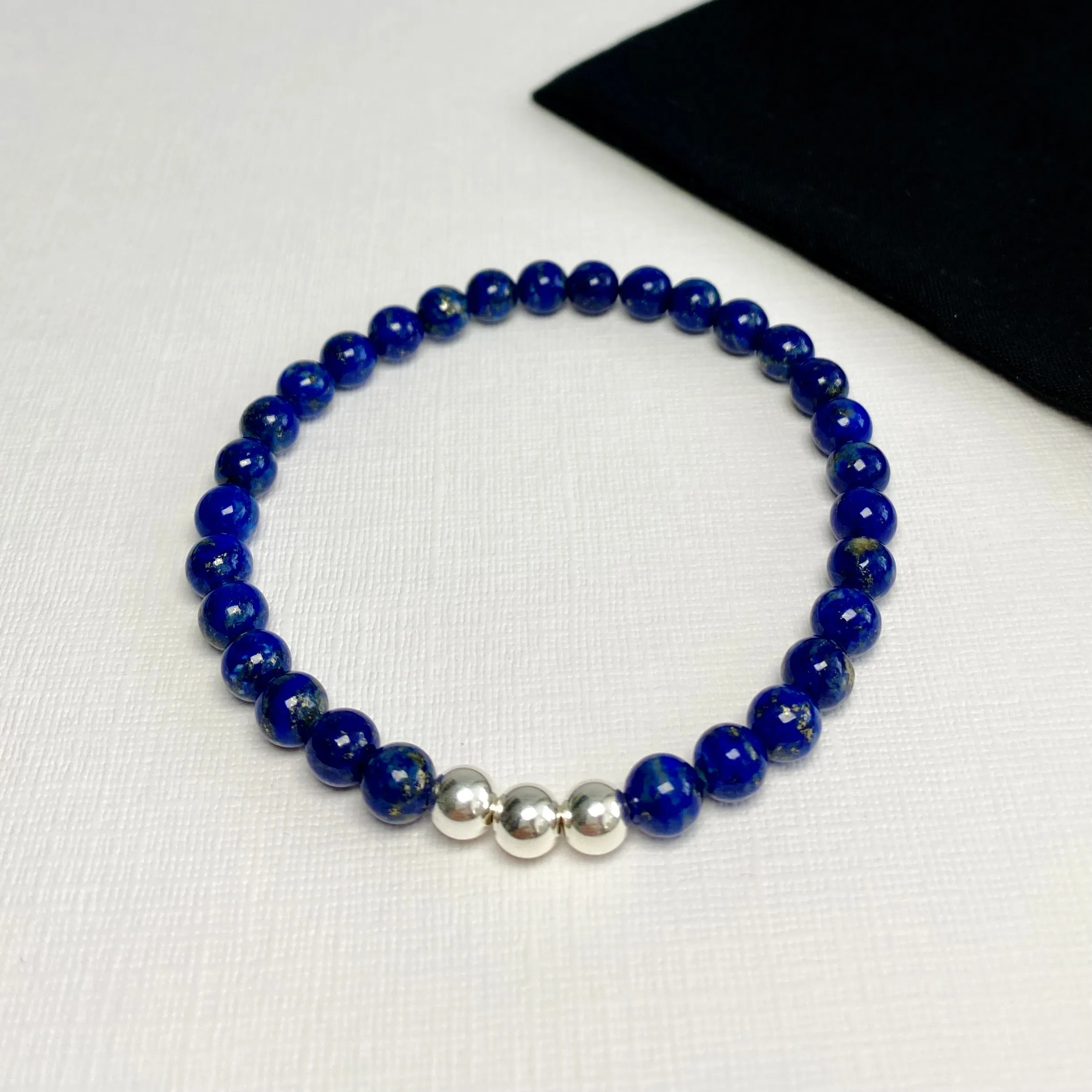 Mens Lapis Lazuli Gemstone Bracelet