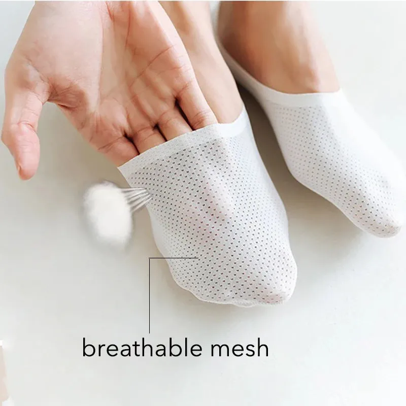 Men's Mesh Socks Breathable, Non Slip, Invisible