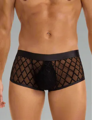 Men's Sheer Black Boxer Underwear: High-Quality & Sexy Design By Scandals