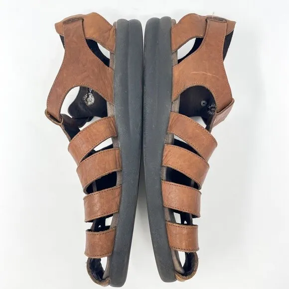 Mephisto Sam Fisherman Men's Size 12 EU 46 Desert Brown Leather Comfort Sandals