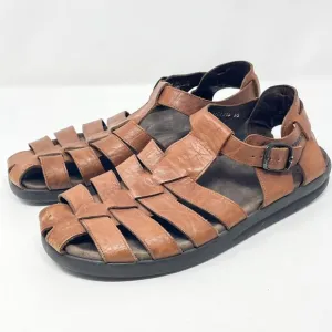 Mephisto Sam Fisherman Men's Size 12 EU 46 Desert Brown Leather Comfort Sandals