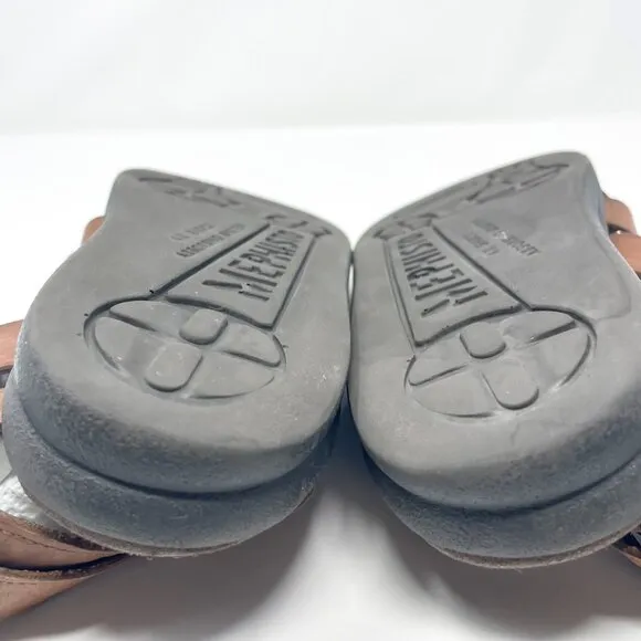 Mephisto Sam Fisherman Men's Size 12 EU 46 Desert Brown Leather Comfort Sandals
