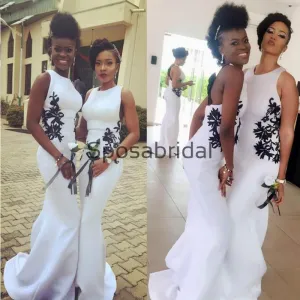 Mermaid Formal Long Country Satin Bridesmaid Dresses WG815