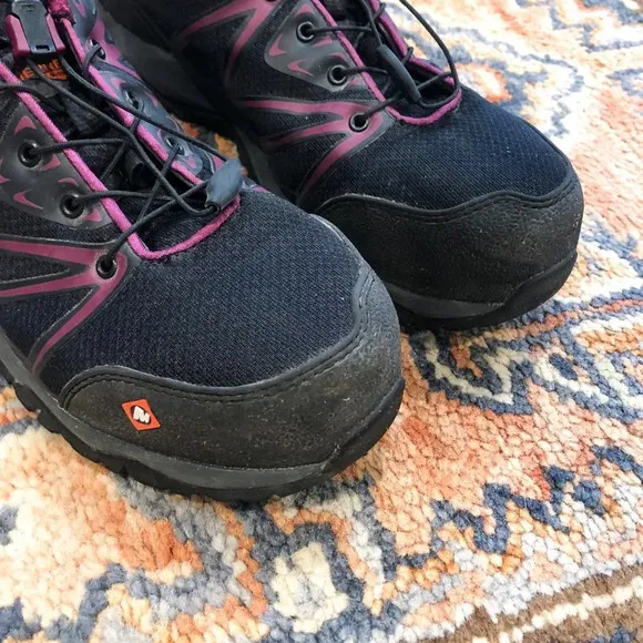 Merrell Composite Toe Black Lace Up Sneakers 10
