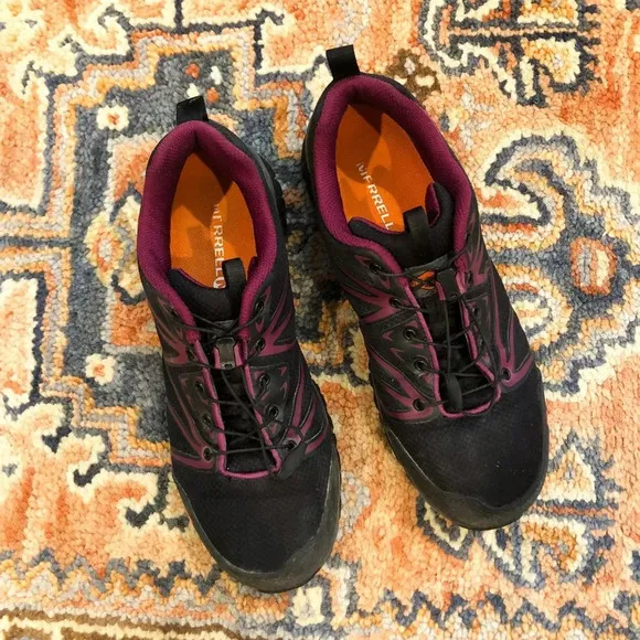 Merrell Composite Toe Black Lace Up Sneakers 10