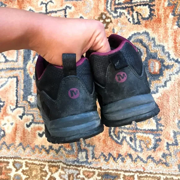 Merrell Composite Toe Black Lace Up Sneakers 10