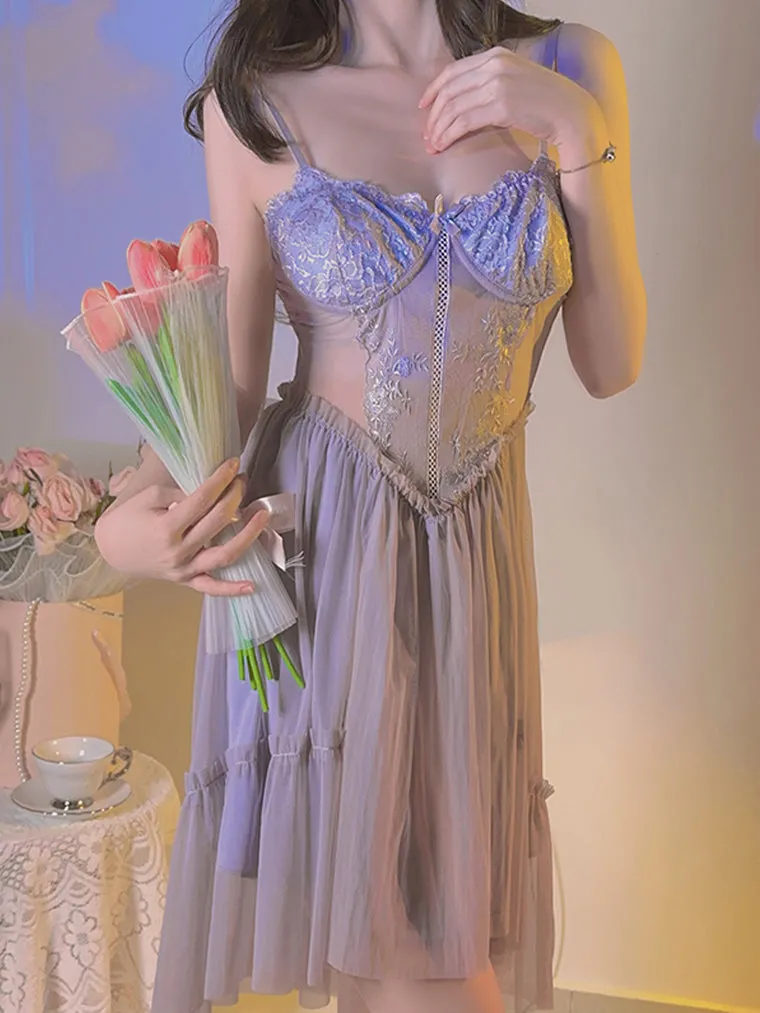 Mesh Corset Slip Dress