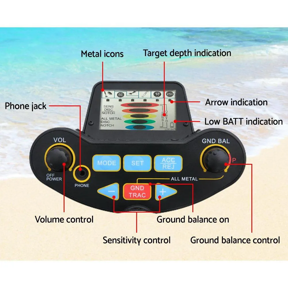 Metal Detector Deep Sensitive with LCD Screen