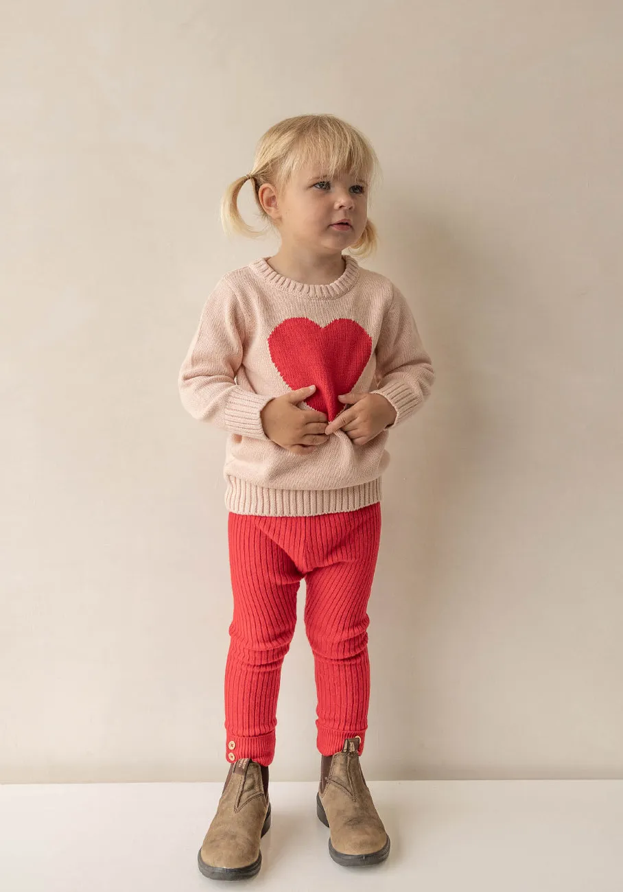 Miann & Co Baby - Texture Rib Legging - Raspberry