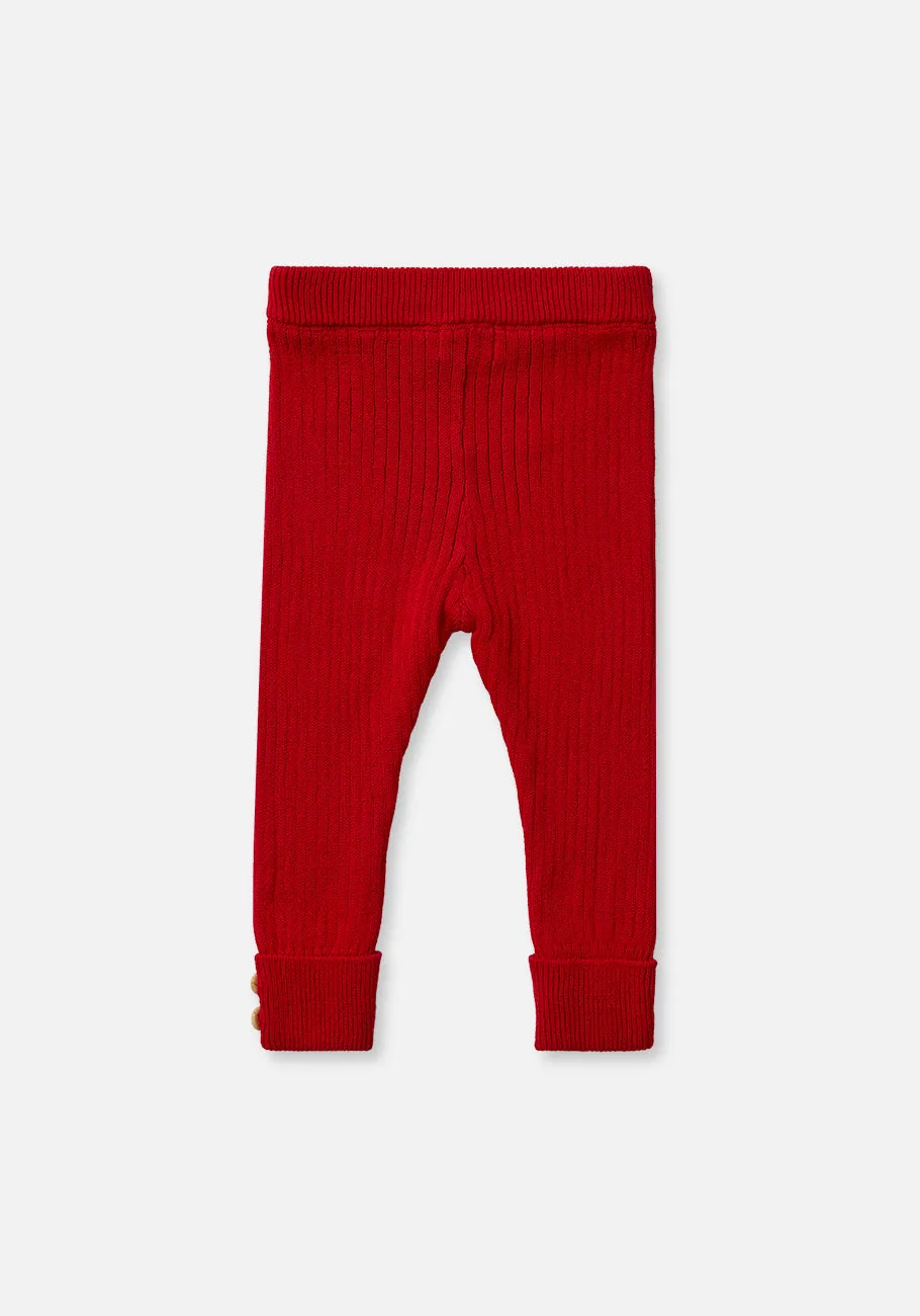Miann & Co Baby - Texture Rib Legging - Raspberry