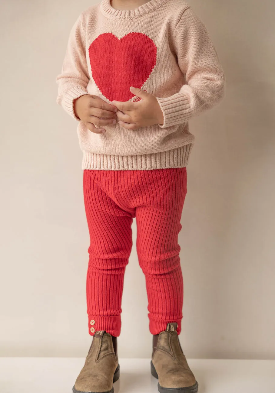 Miann & Co Baby - Texture Rib Legging - Raspberry