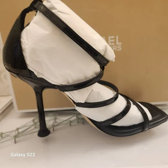 Michael Kors &quot;Imani&quot; Heeled Sandals. Black. NIB. Size 9