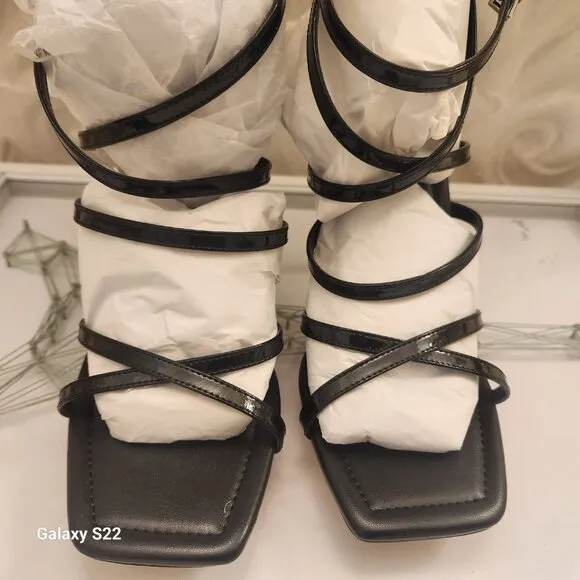 Michael Kors &quot;Imani&quot; Heeled Sandals. Black. NIB. Size 9