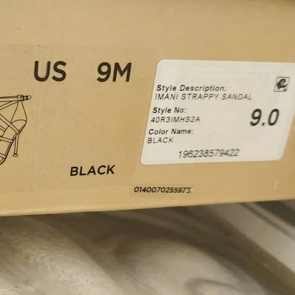 Michael Kors &quot;Imani&quot; Heeled Sandals. Black. NIB. Size 9