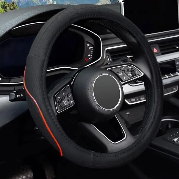 Michelin Steering Wheel Cover Blk Red ML-1003-NR