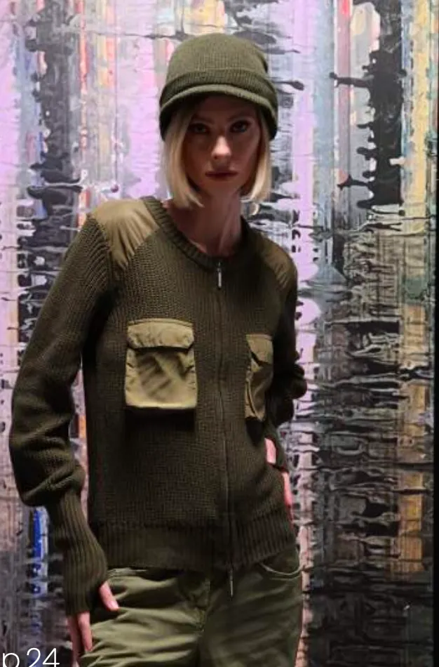 Minnie Rose Shaker Utility Zip Up