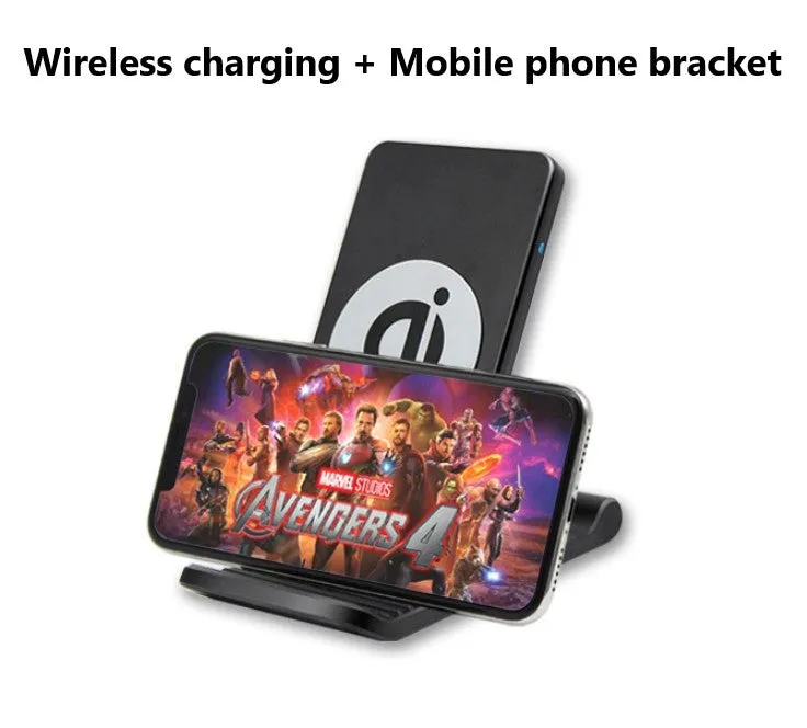 Mobile Phone Holder Wireless Charger Adjustable Mobile Phobe Bracket Vertical wireless charging Suitable for Apple Samsung Gray
