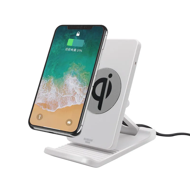 Mobile Phone Holder Wireless Charger Adjustable Mobile Phobe Bracket Vertical wireless charging Suitable for Apple Samsung Gray