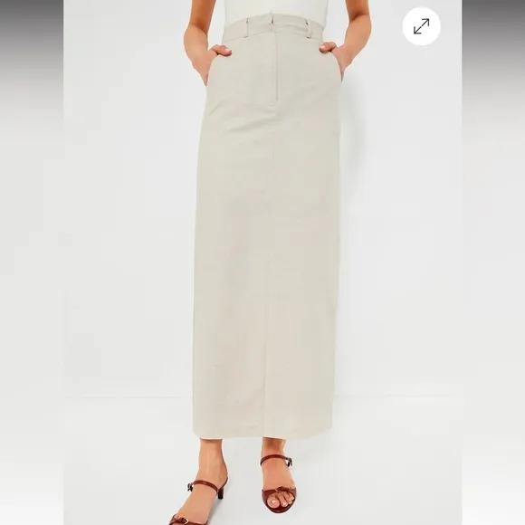 MOON RIVERNatural Midi Skirt
