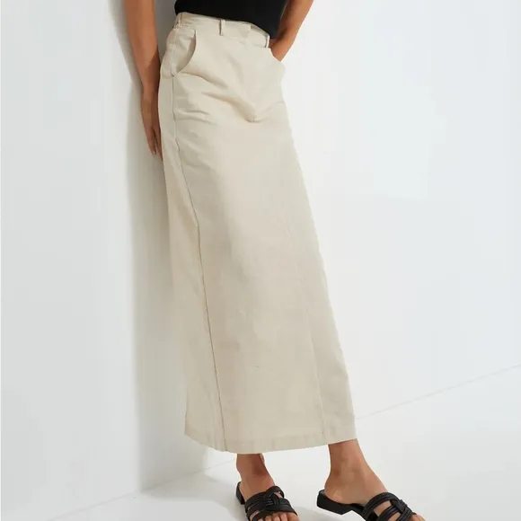 MOON RIVERNatural Midi Skirt