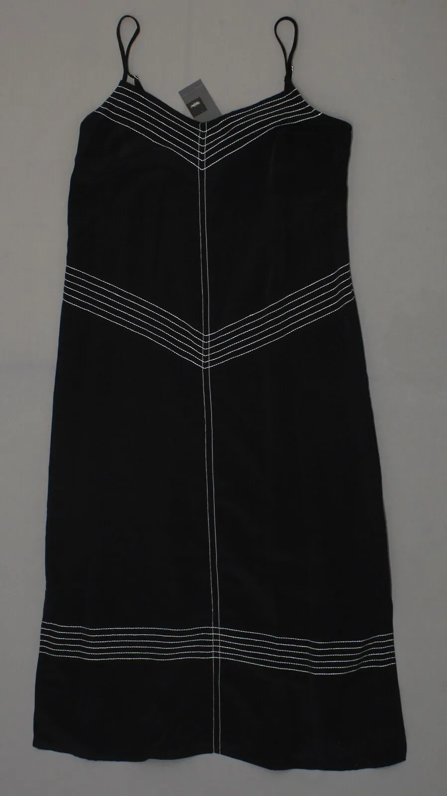 Mossimo Women's Sleeveless Midi Slip Dress with Top Stitch Details