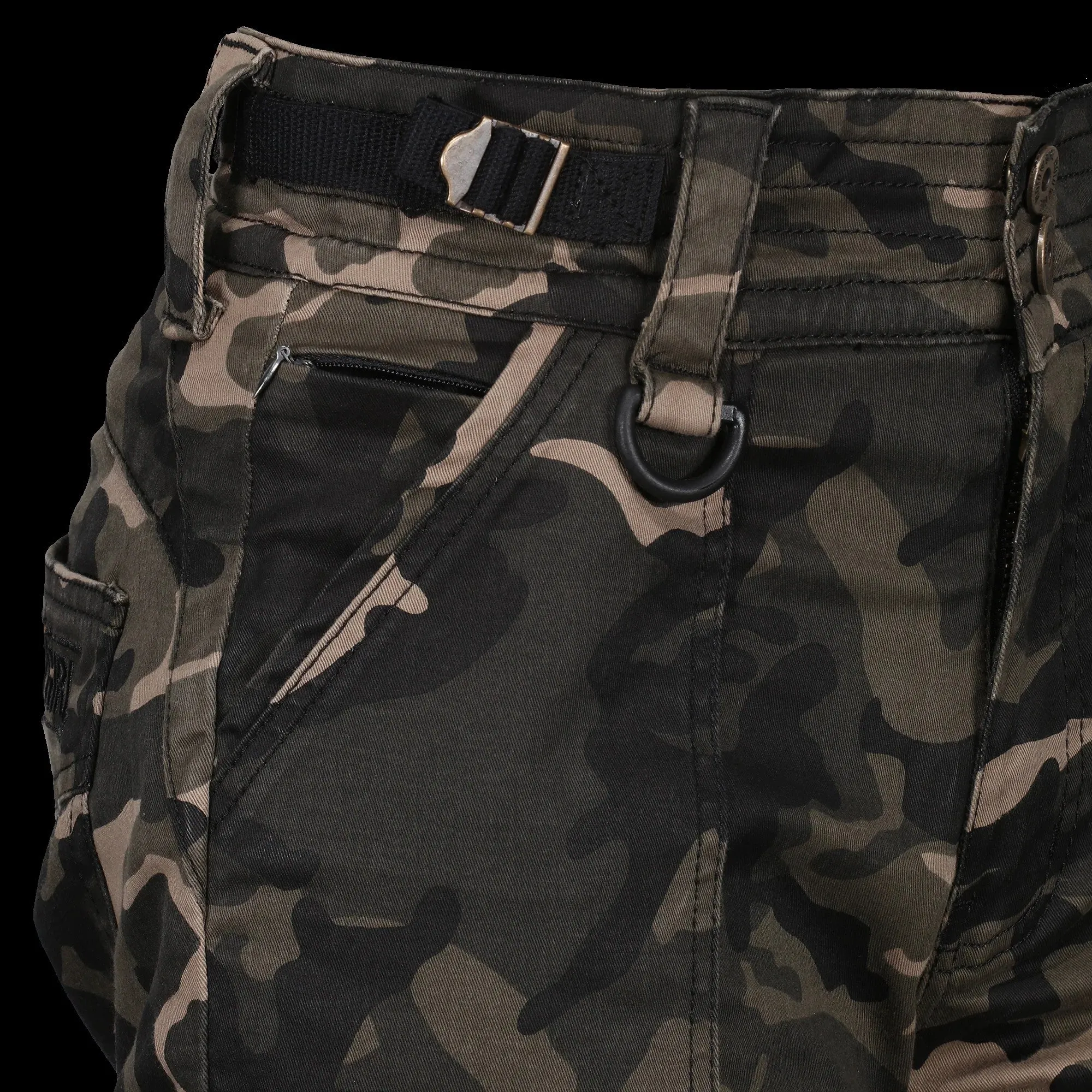 MOTOGIRL LARA CARGO TROUSERS | CAMO