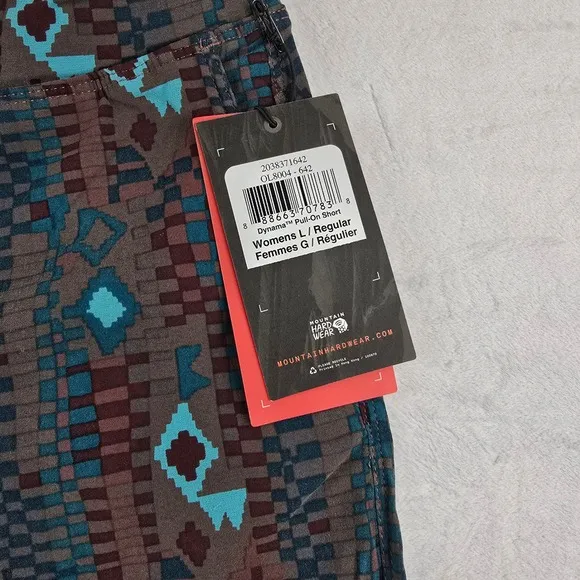 Mountain Hardwear Women's Dynama Pull-On Shorts Print Athletic Large
